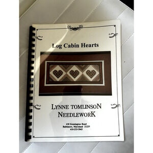 Lynne Tomlinson Needlework Spiral Pattern Book Log‎ Cabin Hearts